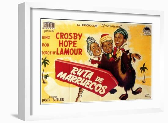 Road to Morocco, Spanish Movie Poster, 1942-null-Framed Art Print