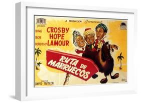 Road to Morocco, Spanish Movie Poster, 1942-null-Framed Art Print