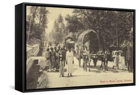 Road to Mount Lavania in Colombo-null-Framed Stretched Canvas