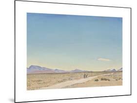 Road to Nowhere, Indian Springs, Nevada-Maynard Dixon-Mounted Premium Giclee Print