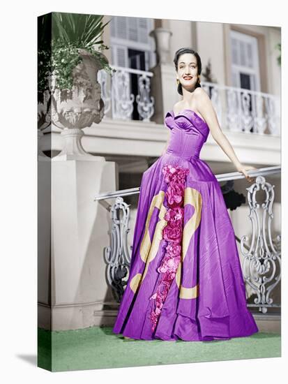 ROAD TO RIO, Dorothy Lamour, in a lavender moire taffeta gown by Howard Greer, 1947-null-Stretched Canvas
