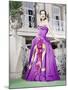 ROAD TO RIO, Dorothy Lamour, in a lavender moire taffeta gown by Howard Greer, 1947-null-Mounted Photo