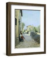 Road to Settignano-Telemaco Signorini-Framed Giclee Print