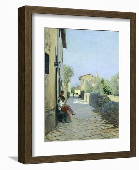 Road to Settignano-Telemaco Signorini-Framed Giclee Print