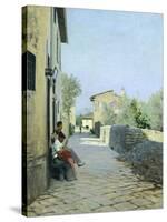 Road to Settignano-Telemaco Signorini-Stretched Canvas