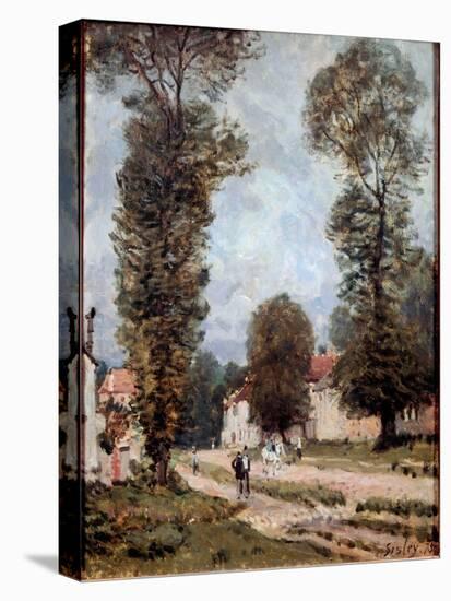 Road to Versailles, 1875 (Oil on Canvas)-Alfred Sisley-Stretched Canvas