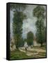 Road to Versailles, 1875-Alfred Sisley-Framed Stretched Canvas