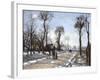 Road to  Versailles at Louveciennes: Winter and Snow-Camille Pissarro-Framed Art Print