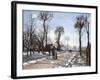 Road to  Versailles at Louveciennes: Winter and Snow-Camille Pissarro-Framed Art Print