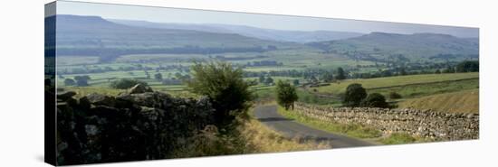Road Towards Wensleydale Valley, Yorkshire Dales National Park, Yorkshire, England, United Kingdom-Patrick Dieudonne-Stretched Canvas