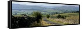 Road Towards Wensleydale Valley, Yorkshire Dales National Park, Yorkshire, England, United Kingdom-Patrick Dieudonne-Framed Stretched Canvas