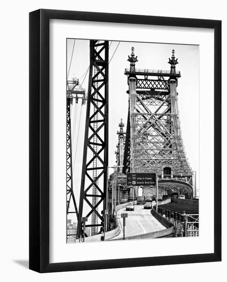 Road Traffic Exit on "59th Street Bridge" (Queensboro Bridge), Manhattan Downtown, NYC-Philippe Hugonnard-Framed Photographic Print