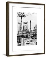 Road Traffic on "59th Street Bridge" (Queensboro Bridge), Manhattan Downtown, NYC, White Frame-Philippe Hugonnard-Framed Art Print