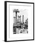 Road Traffic on "59th Street Bridge" (Queensboro Bridge), Manhattan Downtown, NYC, White Frame-Philippe Hugonnard-Framed Art Print