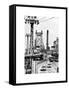 Road Traffic on "59th Street Bridge" (Queensboro Bridge), Manhattan Downtown, NYC, White Frame-Philippe Hugonnard-Framed Stretched Canvas