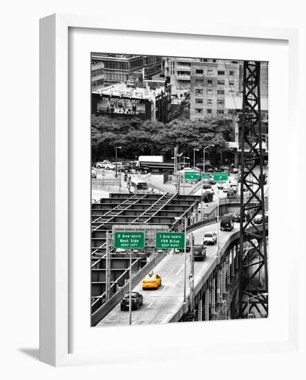 Road Traffic on "59th Street Bridge" (Queensboro Bridge), Manhattan Downtown, NYC-Philippe Hugonnard-Framed Photographic Print