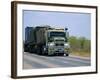 Road Train on the Stuart Highway, Northern Territory of Australia-Robert Francis-Framed Photographic Print