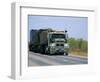 Road Train on the Stuart Highway, Northern Territory of Australia-Robert Francis-Framed Photographic Print