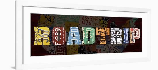 Road Trip Lettering-Design Turnpike-Framed Giclee Print