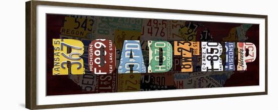 Road Trip Lettering-Design Turnpike-Framed Giclee Print