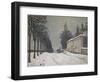 Road under Snow, Near Louveciennes, 1874-Alfred Sisley-Framed Giclee Print