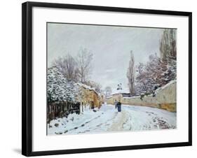 Road under Snow, Near Louveciennes, 1876-Alfred Sisley-Framed Giclee Print