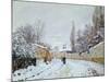 Road under Snow, Near Louveciennes, 1876-Alfred Sisley-Mounted Giclee Print