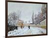 Road under Snow, Near Louveciennes, 1876-Alfred Sisley-Framed Giclee Print