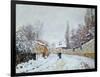 Road under Snow, Near Louveciennes, 1876-Alfred Sisley-Framed Giclee Print