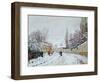 Road under Snow, Near Louveciennes, 1876-Alfred Sisley-Framed Giclee Print