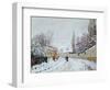 Road under Snow, Near Louveciennes, 1876-Alfred Sisley-Framed Giclee Print