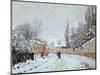 Road under Snow, Near Louveciennes, 1876-Alfred Sisley-Mounted Giclee Print