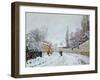 Road under Snow, Near Louveciennes, 1876-Alfred Sisley-Framed Giclee Print