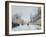 Road under Snow, Near Louveciennes, 1876-Alfred Sisley-Framed Giclee Print