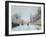 Road under Snow, Near Louveciennes, 1876-Alfred Sisley-Framed Giclee Print