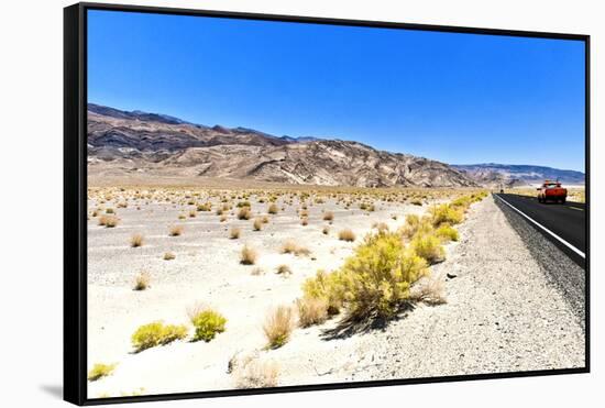 Road view - Death Valley National Park - California - USA - North America-Philippe Hugonnard-Framed Stretched Canvas