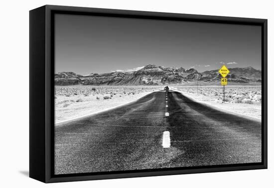 Road view - Death Valley National Park - California - USA - North America-Philippe Hugonnard-Framed Stretched Canvas