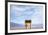 Road Warning Sign in Death Valley National Park-Paul Souders-Framed Photographic Print