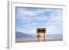 Road Warning Sign in Death Valley National Park-Paul Souders-Framed Photographic Print