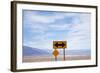 Road Warning Sign in Death Valley National Park-Paul Souders-Framed Photographic Print