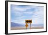 Road Warning Sign in Death Valley National Park-Paul Souders-Framed Photographic Print