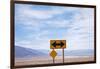 Road Warning Sign in Death Valley National Park-Paul Souders-Framed Photographic Print