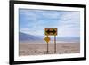 Road Warning Sign in Death Valley National Park-Paul Souders-Framed Photographic Print