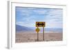 Road Warning Sign in Death Valley National Park-Paul Souders-Framed Photographic Print