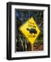 Road Warning Sign, J. N. Ding Darling Wildlife Refuge, Sanibel Island, Florida, USA-Tomlinson Ruth-Framed Photographic Print