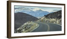 Road with Curve Leading Through Mountains into Death Valley, California-Sheila Haddad-Framed Photographic Print