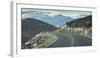 Road with Curve Leading Through Mountains into Death Valley, California-Sheila Haddad-Framed Photographic Print