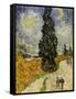 Road with Cypresses, c.1890-Vincent van Gogh-Framed Stretched Canvas