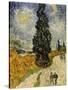 Road with Cypresses, c.1890-Vincent van Gogh-Stretched Canvas