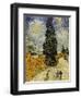 Road with Cypresses, c.1890-Vincent van Gogh-Framed Giclee Print